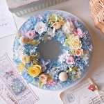 虹の花リース〜ブルー