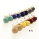 小さなファーピアス