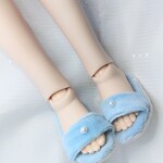 スリッパ　ドール用ミニチュア　1/4向けサイズ　MDD　そら色