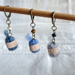 森の毛糸玉マーカー｜ピアスリング付き 段数マーカー＆目数リング〈3個セット〉No.３