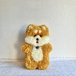 レトロな柴犬ぬいぐるみのキーリング