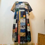 着物リメイク　総紬　一点物　パッチワーク　正絹