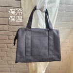 パカっと開く　ワイヤー金具　ファスナー開閉　保冷保温　洗える　ランチバック　お弁当バック　保冷バック　トートバッグ　国産帆布　ダークグレー　選べるカラー　色変更可能