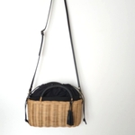 《現品プライス》かごポシェット   ラタンカゴバッグ  ショルダーかごバッグ   