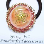 coral flower ・・・ヘアゴム　レジン　