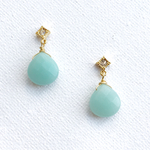 ドロップピアス　/イヤリング　アマゾナイト