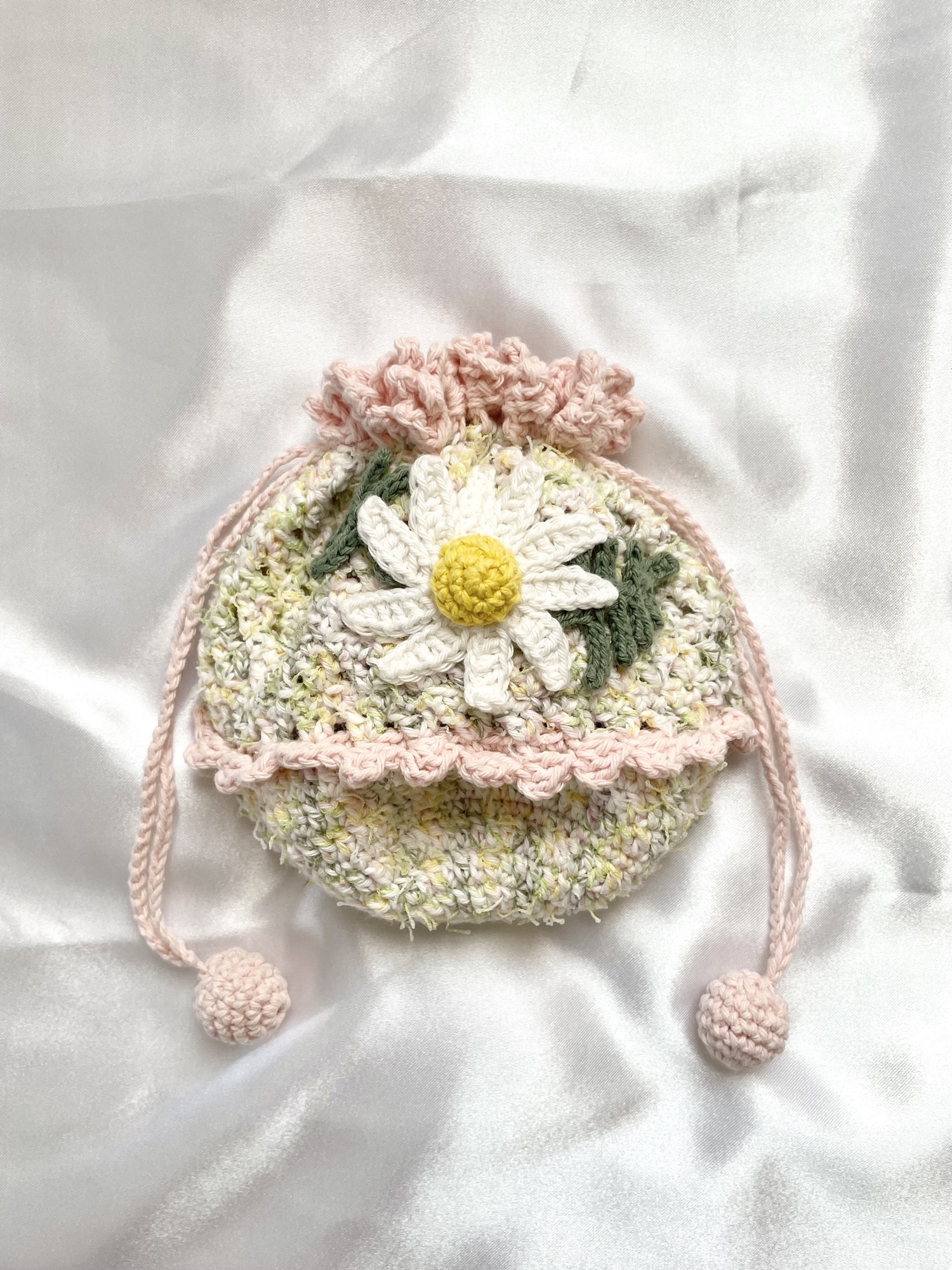 花束ブランケット フラワーブーケ ハンドメイド ブルー 編み物 手編み