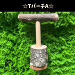 ☆天然木のTパーチB☆ 「【天然木・無農薬】自然採取木材を使用したバードトイ、バードジム 手作り一点もの 愛鳥安全第一」