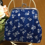 花柄がま口財布