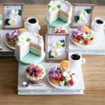 レインボーケーキとハワイアンパンケーキのセット🌺