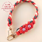 【◇手元に花咲くハンドストラップ◆オーロラビーズの煌めき₊✼୭*スマホストラップ◆◇◆◇◆