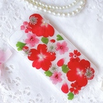 早発送♡全機種♡送料無料♡個性派♡花びらとベルベットレットのスマホケース♡Android♡oppo/Moto/arrows/GALAXY  