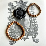 【1連25コセット】JIRI＊IVANA#czech beads#チェコビーズround6㍉　luster pale orange picasso