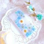 セール❤️全機種♡早発送♡送料無料♡そらいろ押し花のiPhoneケース♡Androidケース♡押し花♡AQUOS♡Android♡arrows/oppo/Moto/GALAXY  