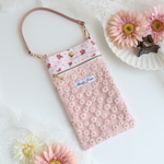 (8/16 21:00 販売開始)マーガレットレース：ちょこっとポーチ　大人可愛い　スマホ　　スマホポーチ　コンパクト　ショルダーバッグ
