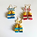 ペーパーアクセサリー　アヒル隊長のピアス　全3種