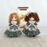 11センチドール用小花柄のワンピース