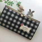 あきのすけ様専用　黒チェック　長財布
