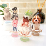 【 ✽敬老の日にもおすすめ✽ 】うちの子アクスタ（リラックスシリーズ） | 犬 猫 ペット ベビー 子供 名入れ 写真 アクリルスタンド