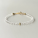 氷の雫｜天然水晶 × 14KGF ミニマルブレスレット（送料無料）