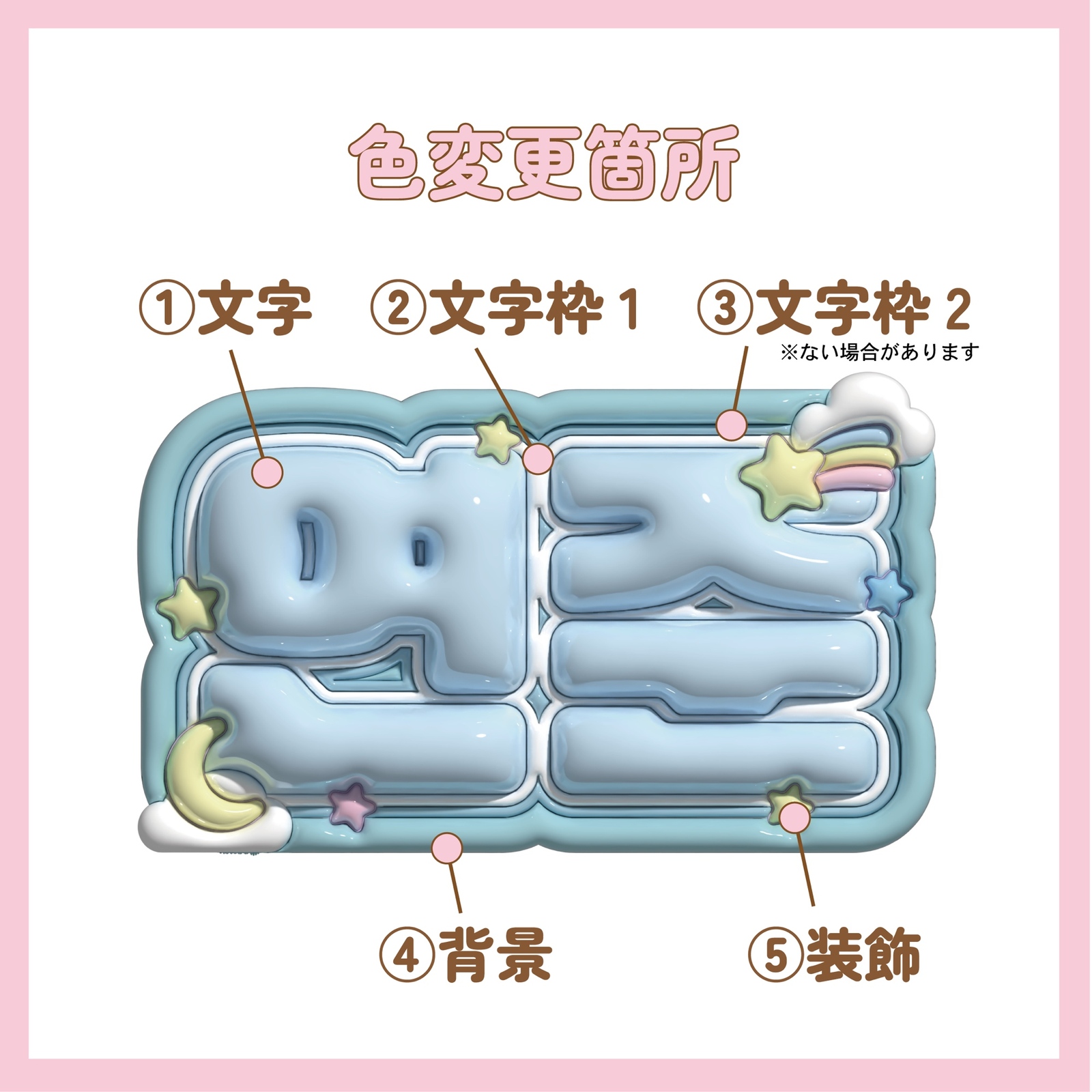 ﾈｰﾑﾎﾞｰﾄﾞｵｰﾀﾞｰ》アイスクリーム🍦3D風ぷっくりネームボードオーダー