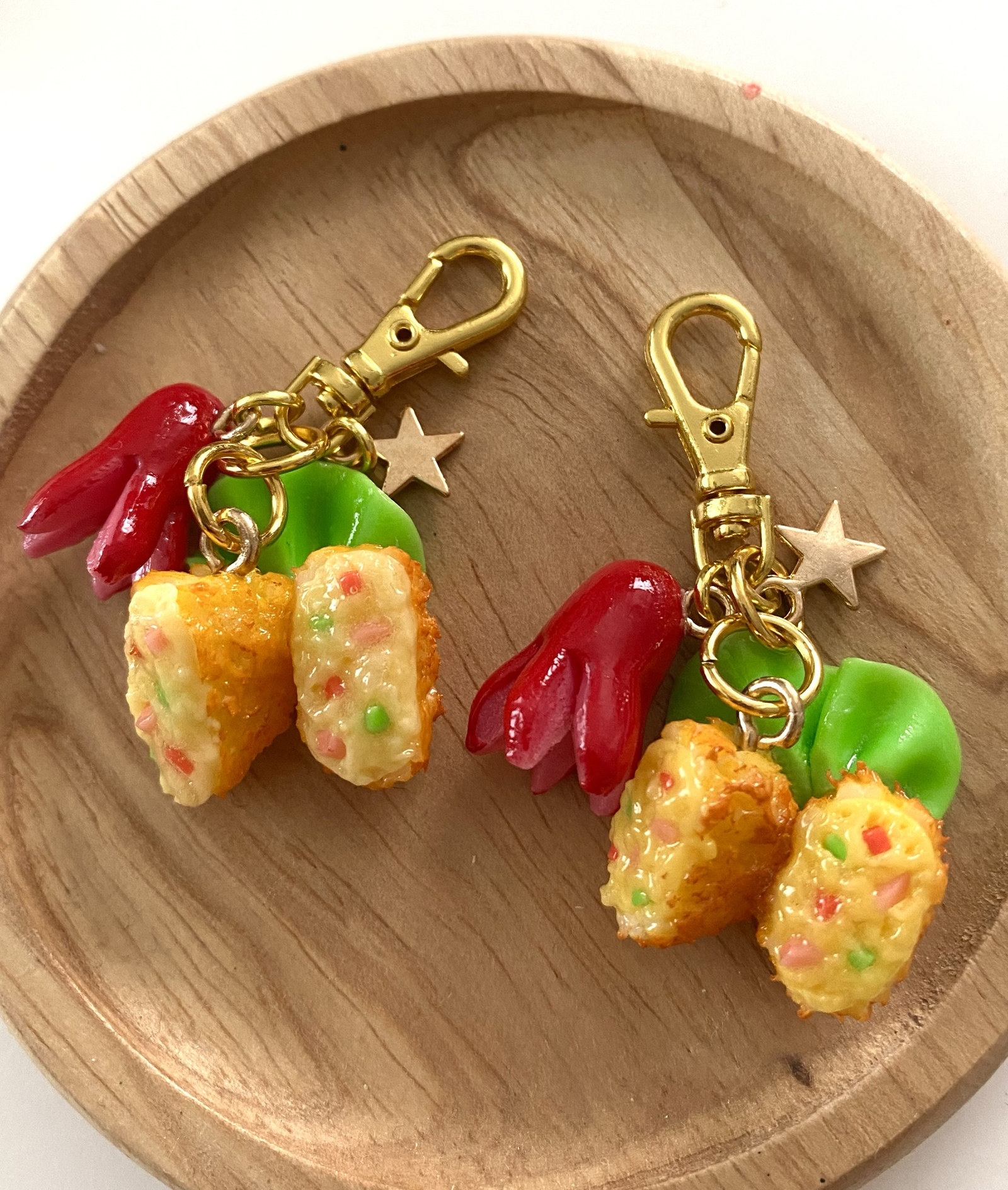 ♡ライ麦あさごパン♡　くま目玉焼き　フェイクフード　キーホルダー　チャーム f938ed183f4fb159336ace061ea5fa