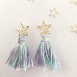 流星風☆レジンタッセルピアス♫