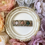 No.6 インド刺繍リボン　スクエアパッチンピン