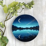 15cm丸✴︎アクリル画《原画》 ✴︎ 月と流星 II✴︎