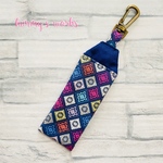 USAコットン☆リップクリーム/ミニハンドクリーム/印鑑ホルダー☆ Diagonal Check × Doilies 