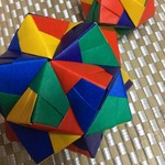 立体折り紙❤️ カラーくす玉大小2個セット(ピンク)