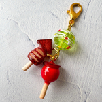 ミニチュア屋台イカ焼き&りんご飴🍎チャーム