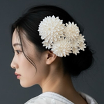 白無垢のための【特別な白】 和の美を極めた 純白のつまみ細工髪飾り 和婚 結婚式 ウエディング 和装婚 花嫁 前撮り 上品 着物