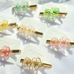 輝くお花のヘアクリップ