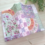 【単行本・四六判size】布のブックカバー　アールヌーヴォー　ピンク