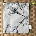 巾着(インコ柄)