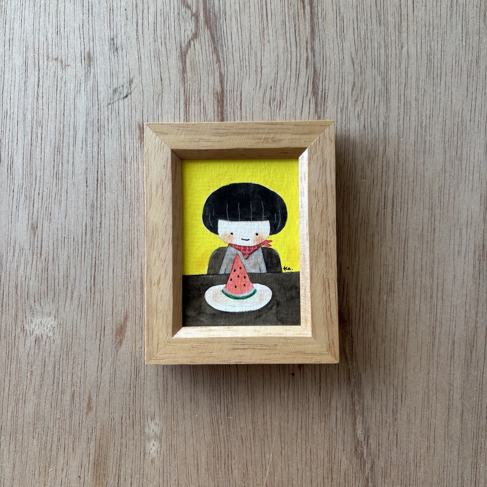「スイカとキミ」ミニ額　原画