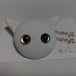 猫　ブローチ40　#12