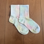 娘のハンドメイド作品♡ タイダイ染めソックス