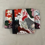 半幅帯　妖怪猫　浮世絵猫　鳥獣戯画　長尺　着物　化け猫　猫柄　紗綾形