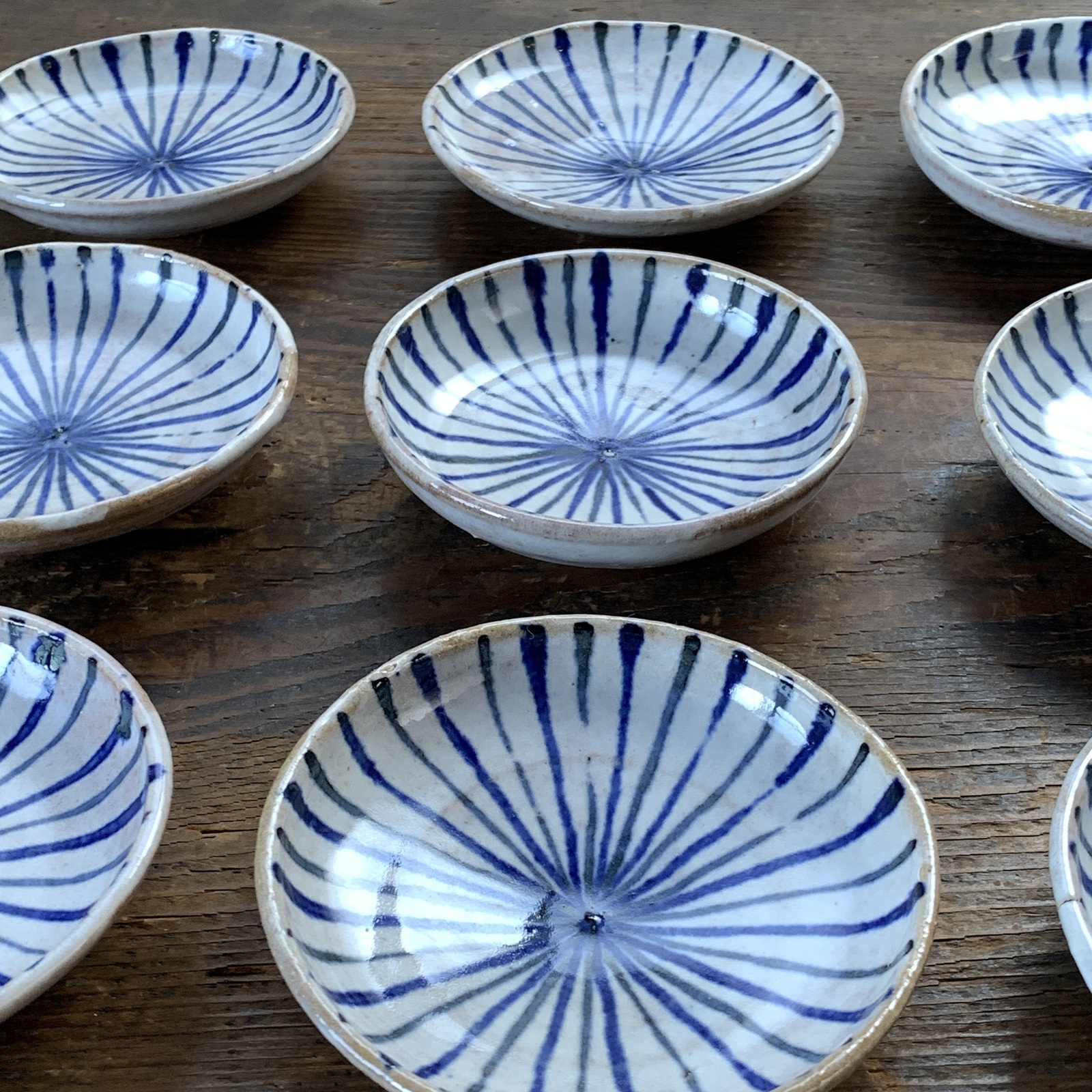 十草　薬味皿（豆皿、小皿）　粉引麦藁手