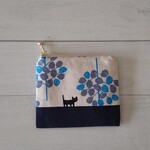 フラットポーチ・ミニ★猫と木