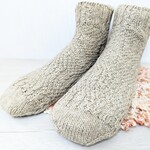 New👑ひつじのコットンソックスМ　Hanonknits🌱