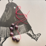【6コセット】JIRI＊IVANA#czech beads#チェコビーズ　planet🪐round10㍉　luster  grape  picasso