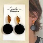 新作🌸　べっ甲✖️ブラックウッド　ピアス　イヤリング　Laule'a