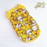 犬服　ハンドメイド◆アヒル🐥まみれタンク◆メッシュ◆水で濡らせる◆チェック◆切り替え◆男の子◆女の子◆夏服