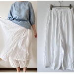 バルーンインナーパンツ(シルキー綿ローン)ブラック／ホワイト