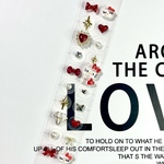 【再販！】耳ツボジュエリー 1シート a76 / 赤 リボン 推しカラー 大人可愛い  キュート 金アレ対応