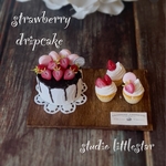 strawberry &macaron cake(1点)