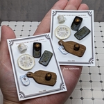 【新作・現品1点】ミニチュアフード　カヌレとアンティーク風缶(ココア柄)♪